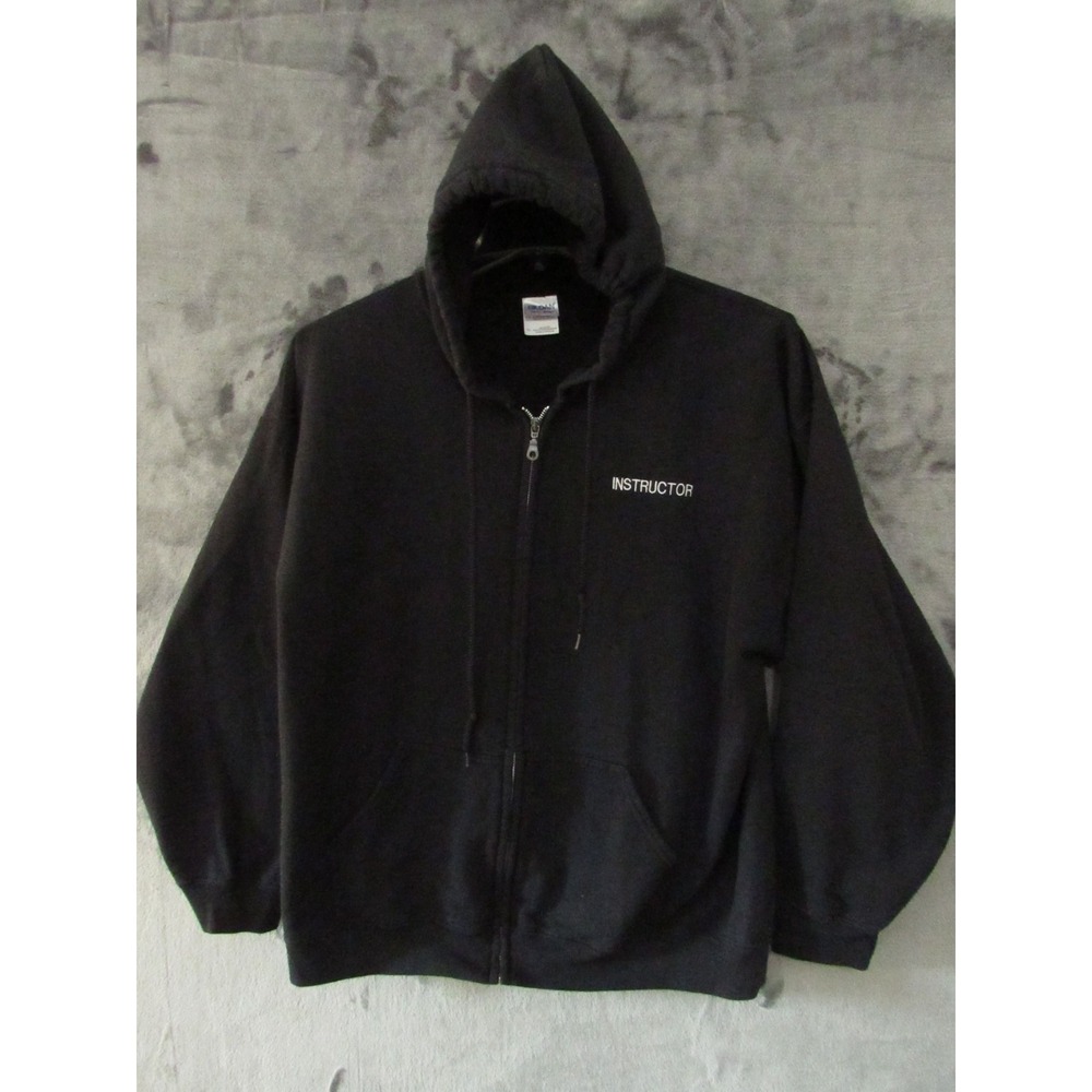 Gildan Heavy Blend XL Full Zip Hoodie Black Sanders ATA Martial Arts Instructor